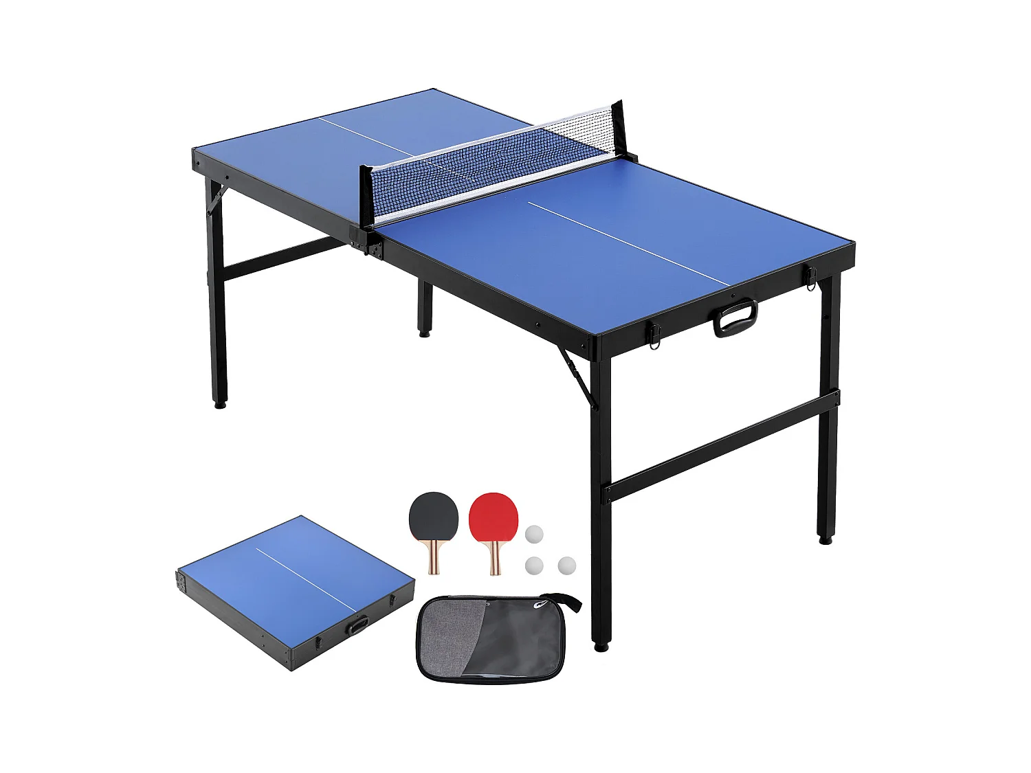 Table de Ping-Pong SucceBuy, Table de Ping-Pong Pliable, Mid-Size, MDF,  Utilisation en Intérieur