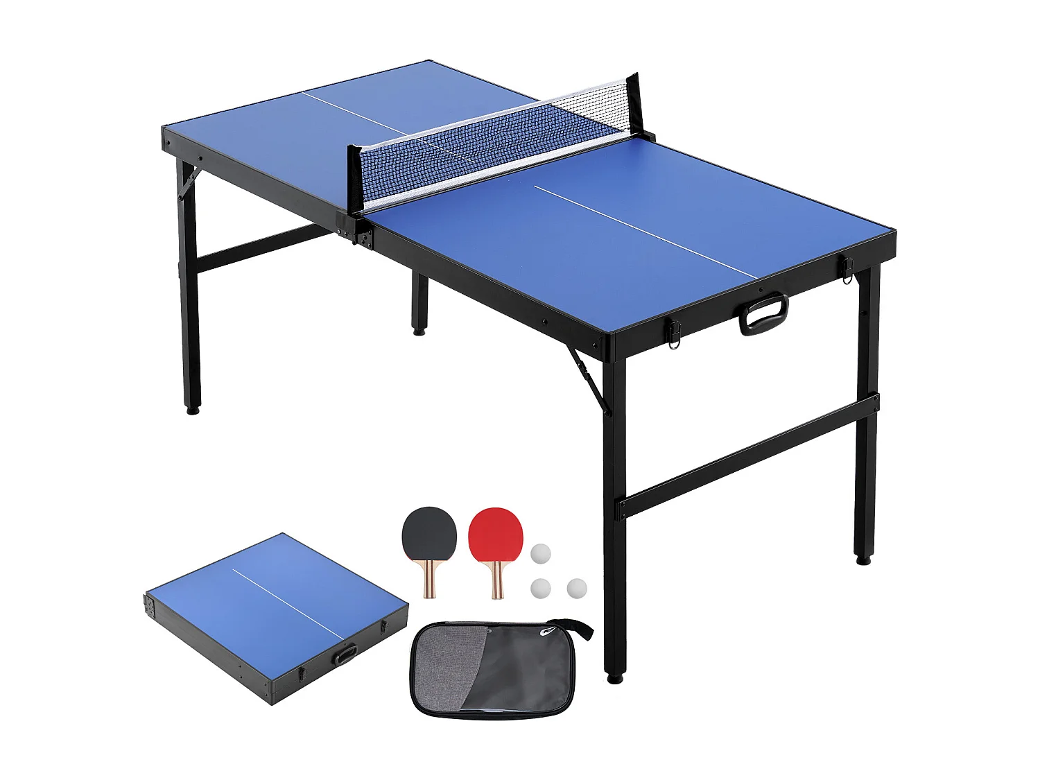 Table de Ping-Pong SucceBuy, Table de Ping-Pong Pliable, Mid-Size, MDF,  Utilisation en Intérieur