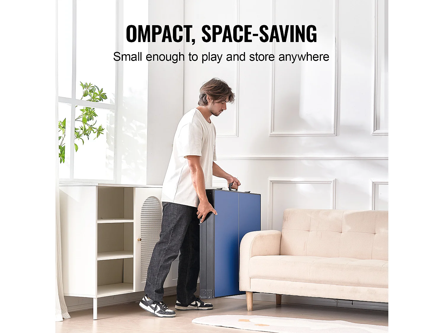 Table de Ping-Pong SucceBuy, Table de Ping-Pong Pliable, Mid-Size, MDF,  Utilisation en Intérieur