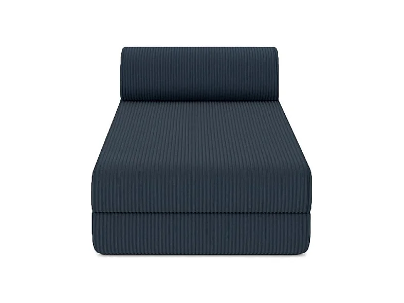 Méridienne modulable et convertible - Velours côtelé - Bleu