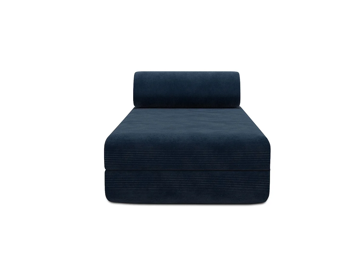 Chaise longue convertible en pana azul