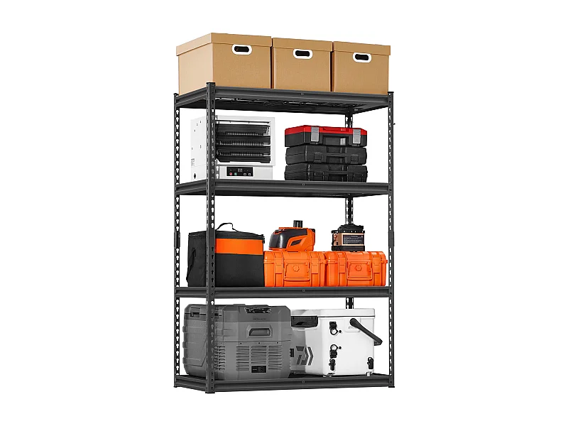 Sterke Verstelbare Opbergplanken SucceBuy met 4 Niveaus, 1088 kg, van SPCC-Koolstofstaal, voor Keukens, Garages