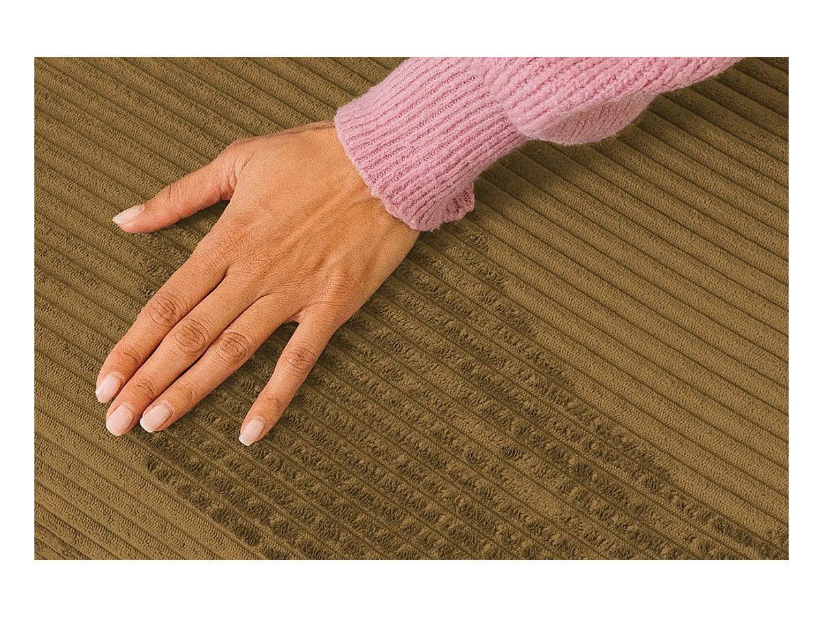 Fauteuil modulable et convertible - Velours côtelé - Jaune