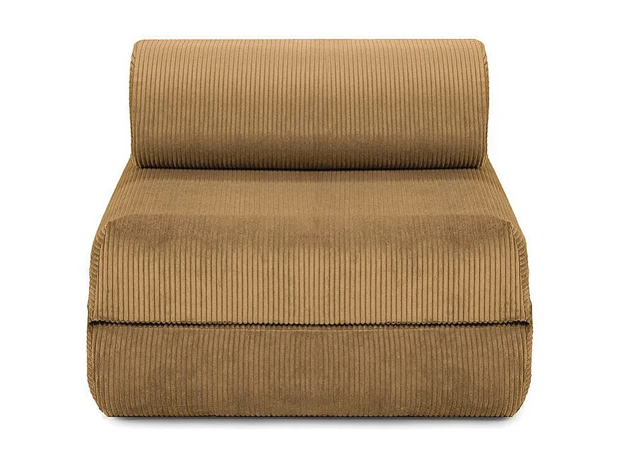 Fauteuil modulable et convertible - Velours côtelé - Jaune