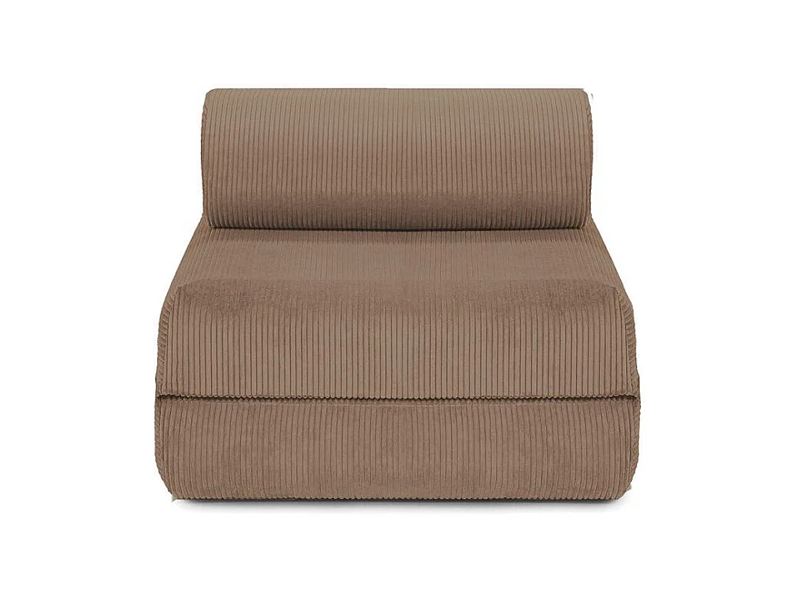 Fauteuil modulable et convertible - Velours côtelé - Taupe