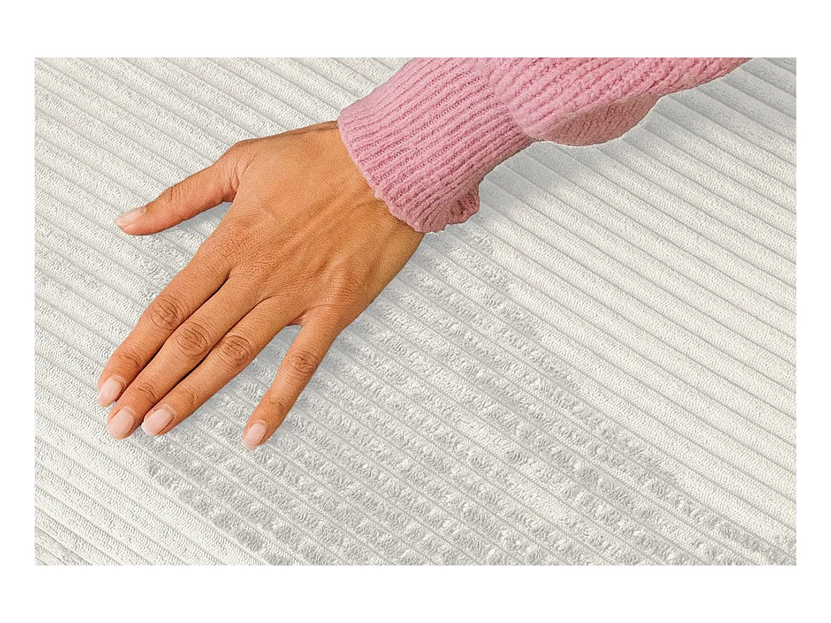 Fauteuil modulable et convertible - Velours côtelé - Blanc