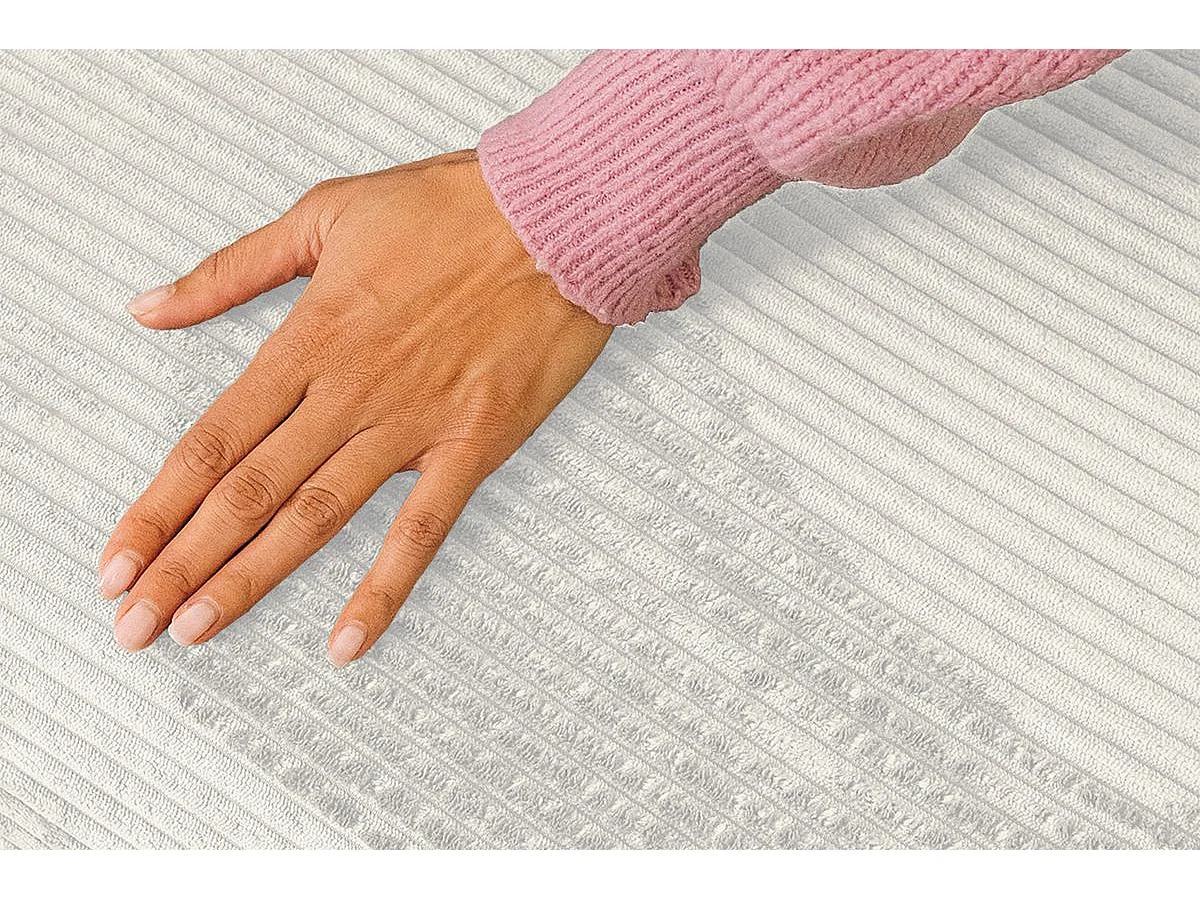 Fauteuil modulable et convertible - Velours côtelé - Blanc