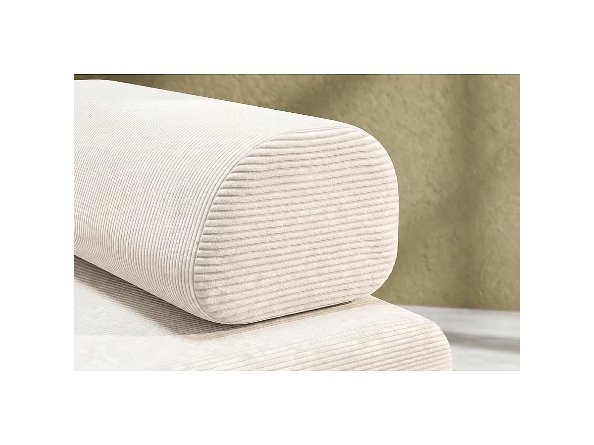 Fauteuil modulable et convertible - Velours côtelé - Blanc