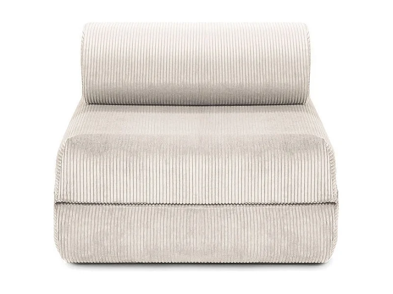 Fauteuil modulable et convertible - Velours côtelé - Blanc