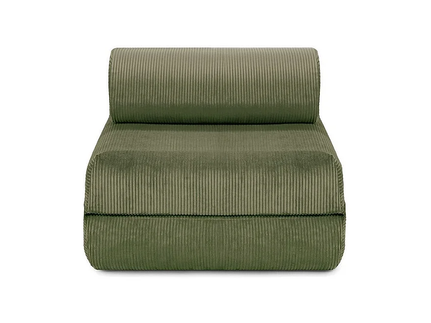 Fauteuil modulable et convertible - Velours côtelé - Vert