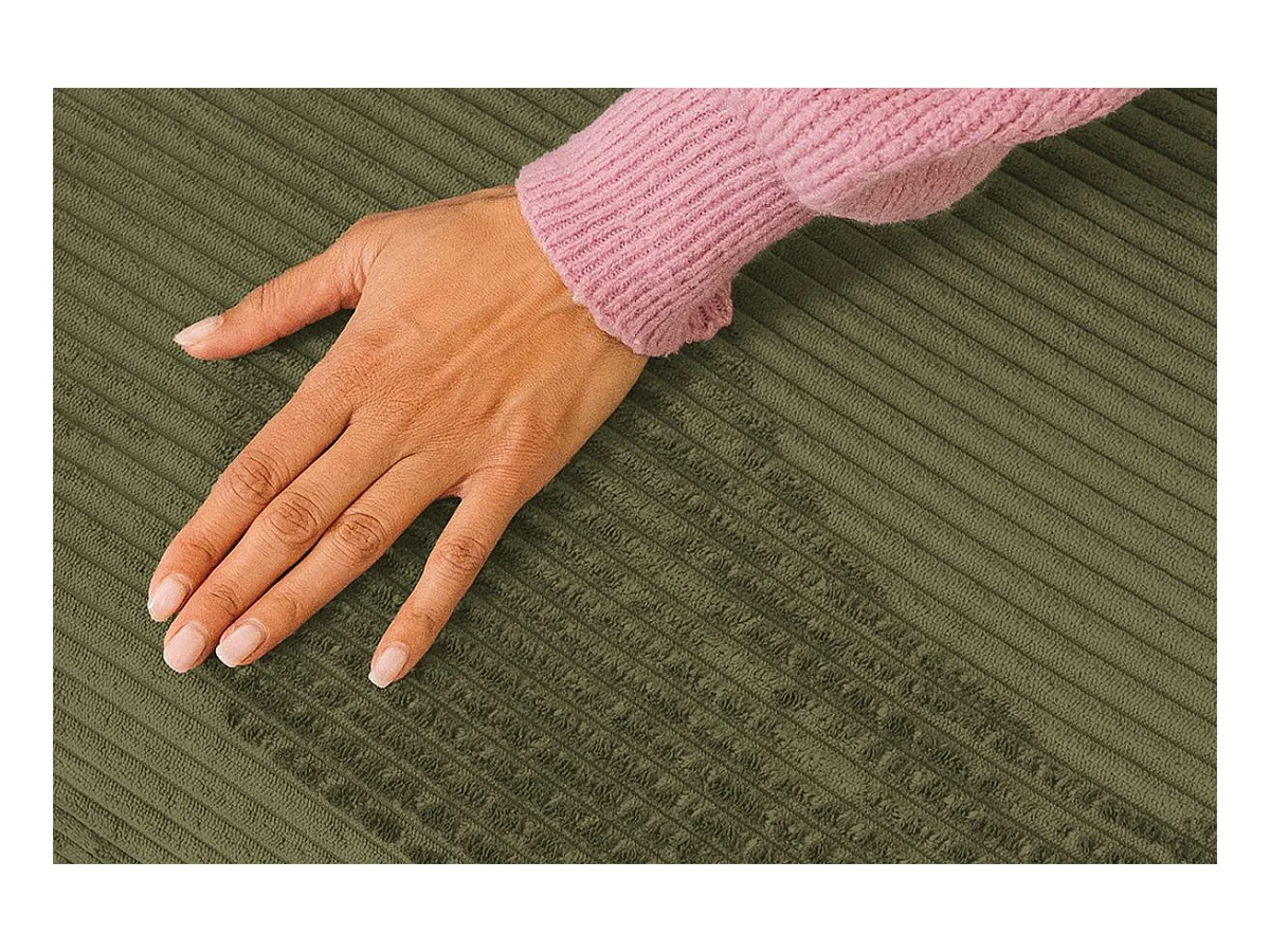 Fauteuil modulable et convertible - Velours côtelé - Vert