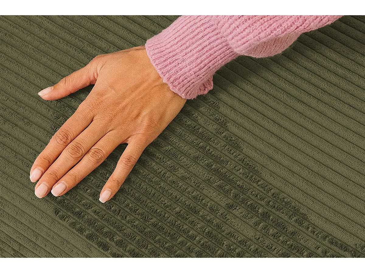 Fauteuil modulable et convertible - Velours côtelé - Vert