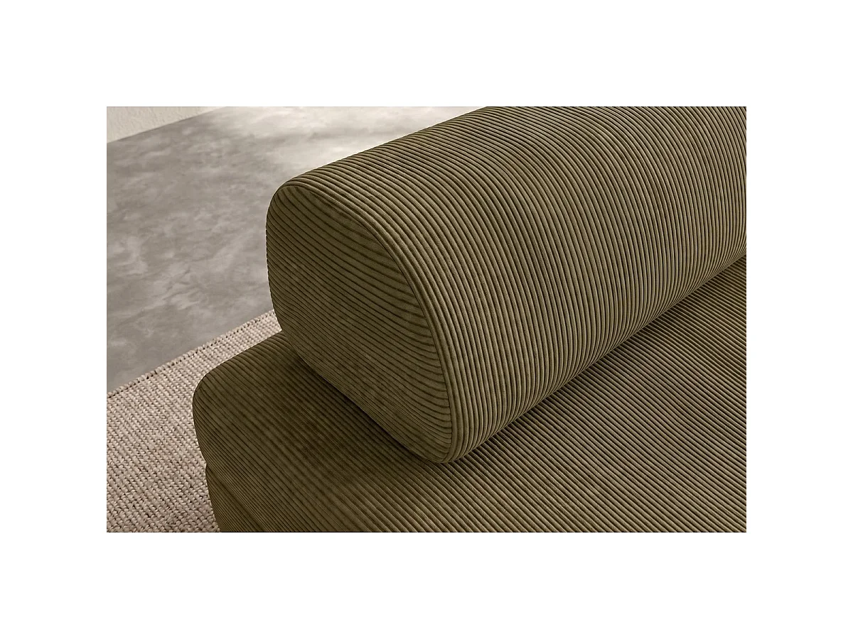 Fauteuil modulable et convertible - Velours côtelé - Vert