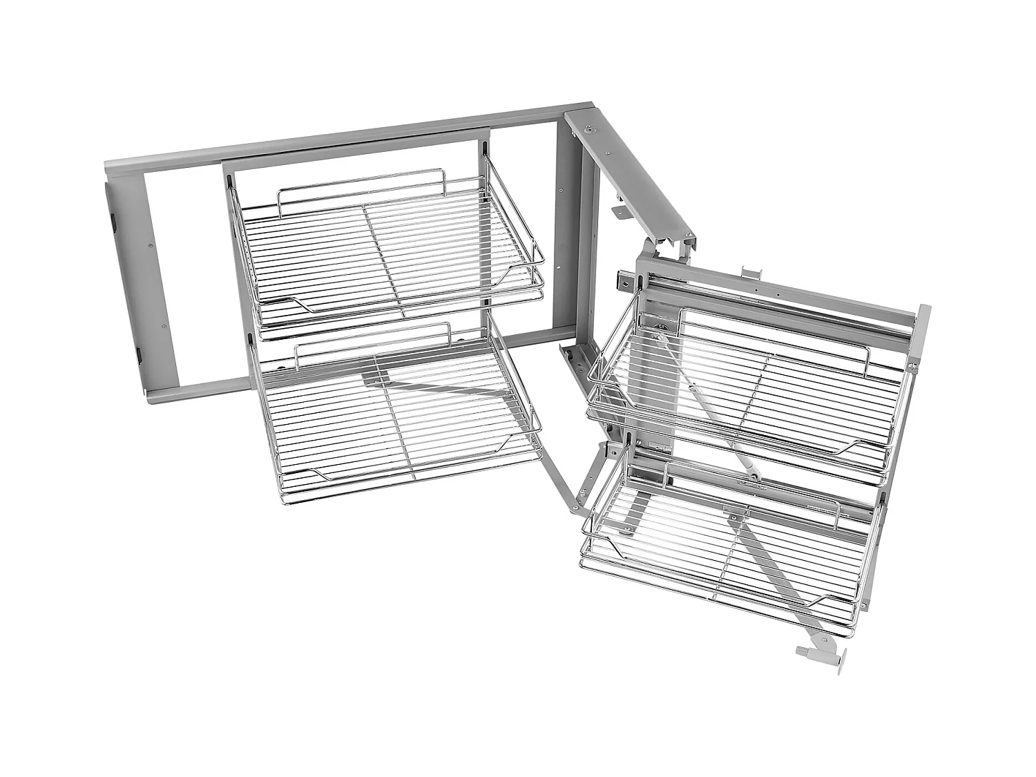 Organisateur d'Armoires de Cuisine SucceBuy,  Organisateur d'Angle Mort Coulissant, en Acier Galvanisé