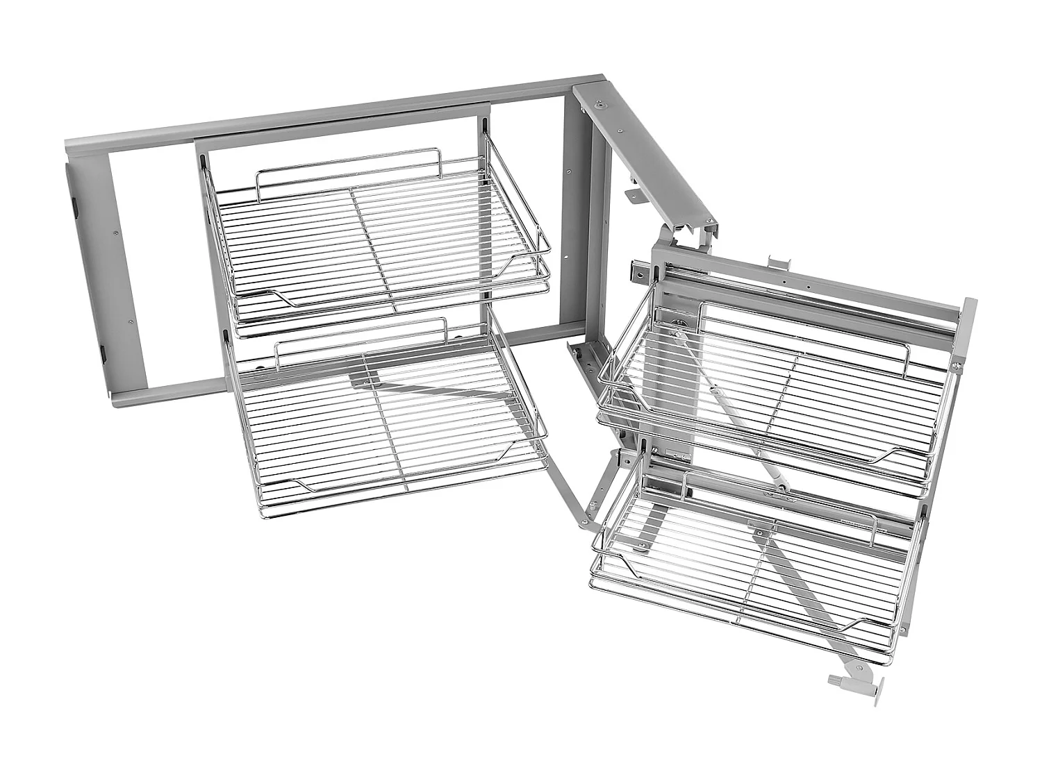 Organisateur d'Armoires de Cuisine SucceBuy,  Organisateur d'Angle Mort Coulissant, en Acier Galvanisé
