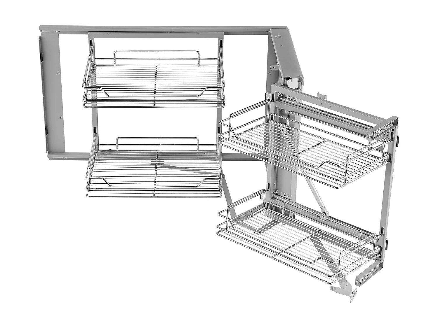 Organisateur d'Armoires de Cuisine SucceBuy,  Organisateur d'Angle Mort Coulissant, en Acier Galvanisé