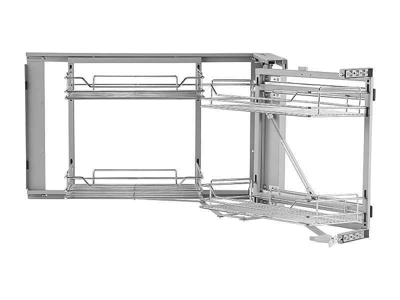 Organisateur d'Armoires de Cuisine SucceBuy,  Organisateur d'Angle Mort Coulissant, en Acier Galvanisé