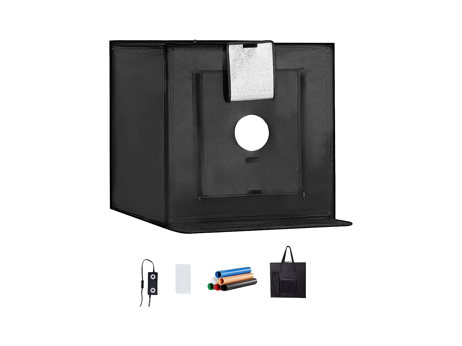 Boîte à Lumière Studio Photo SucceBuy, 50,5x49,5 cm, Températures Réglables de 3000 à 5600 K
