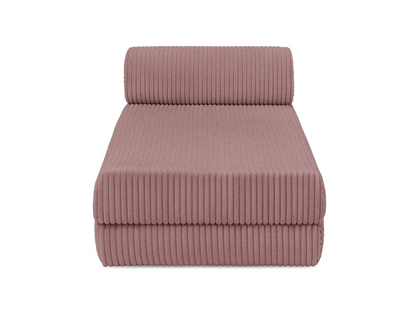 Canapé d'angle modulable et convertible 5 places - Velours côtelé XL - Rose