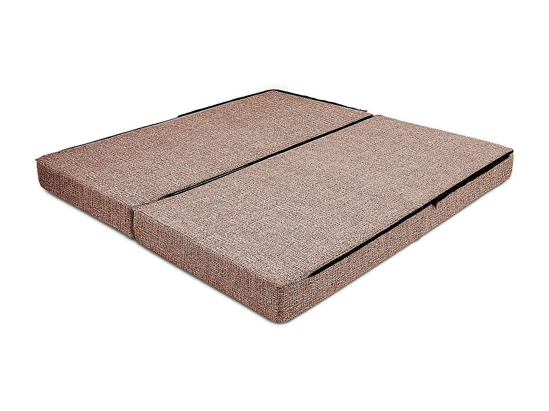Canapé droit modulable et convertible 3 places - Tissu tweed - Rouge