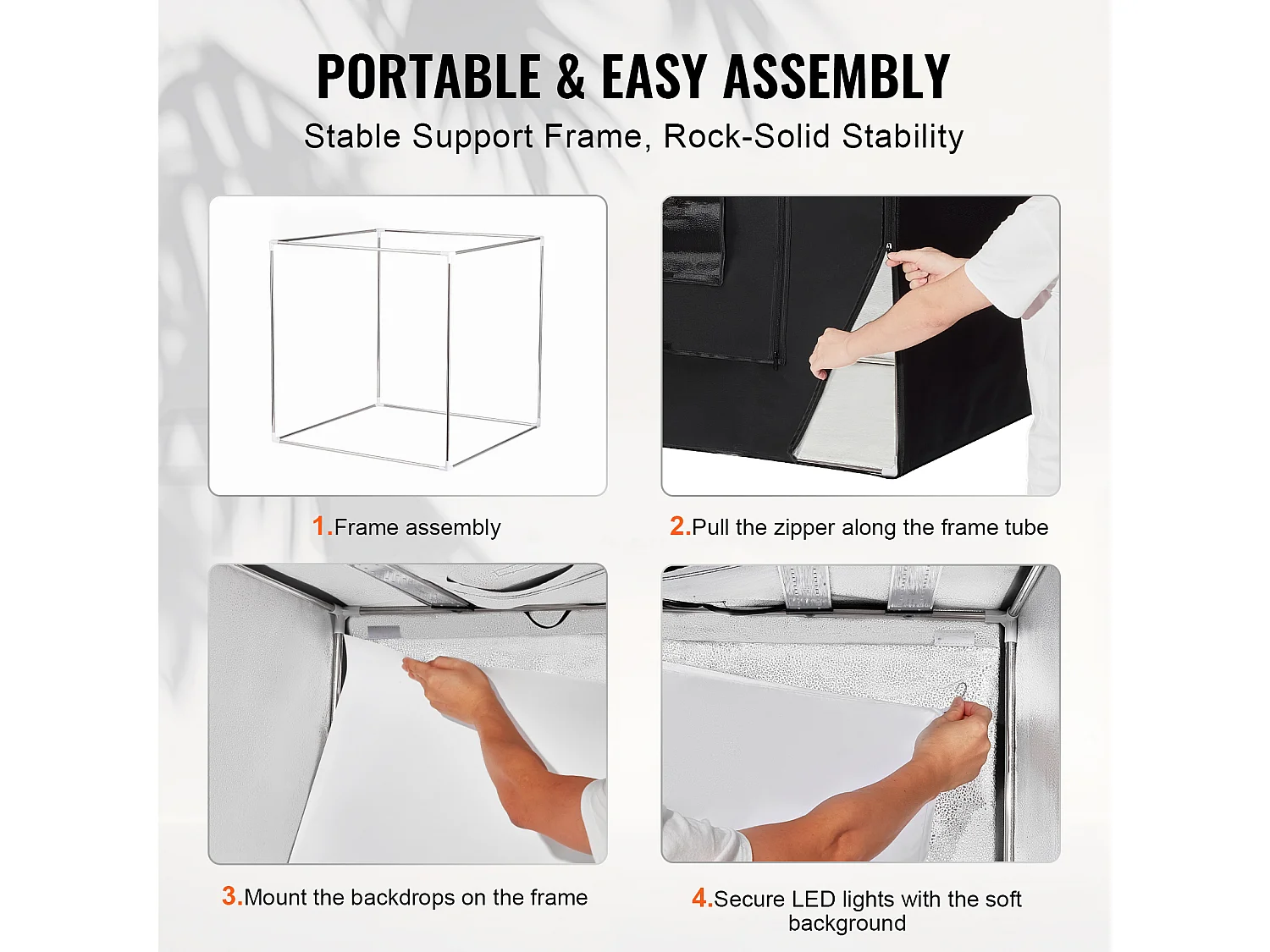 Boîte à Lumière Studio Photo SucceBuy, 81,5x81,5 cm, 5600 K, 210 Lumières LED