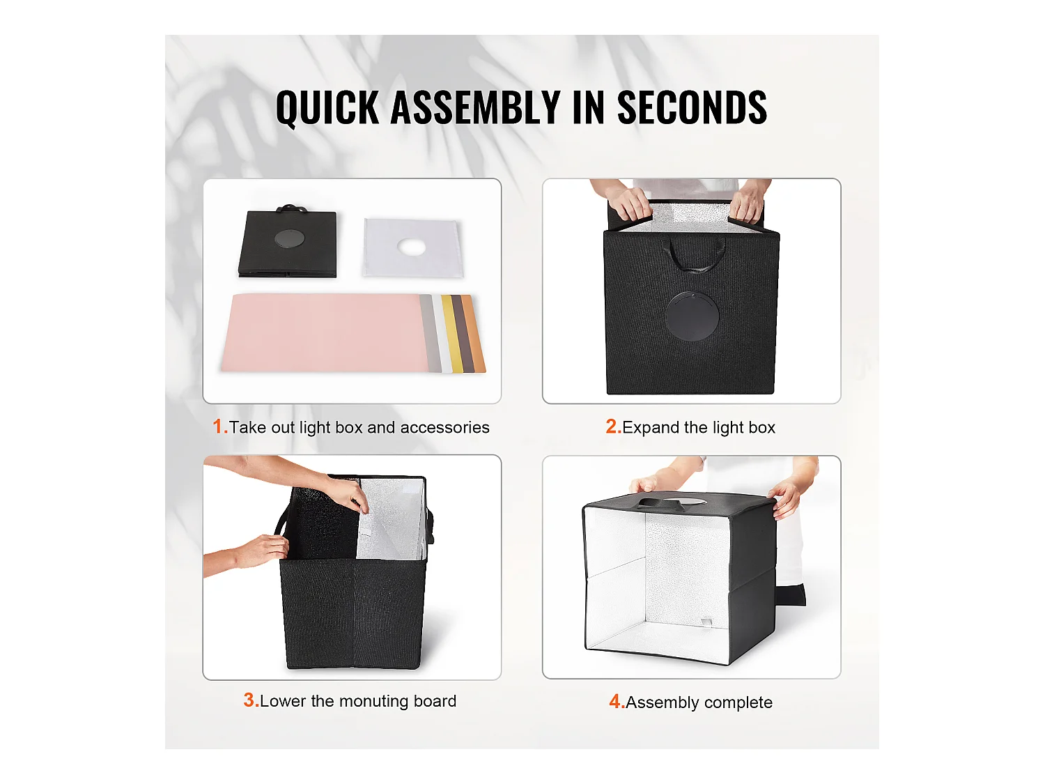 Boîte à Lumière Studio Photo SucceBuy, 31x31 cm, 3000 - 5600 K, 6 Toiles de Fond