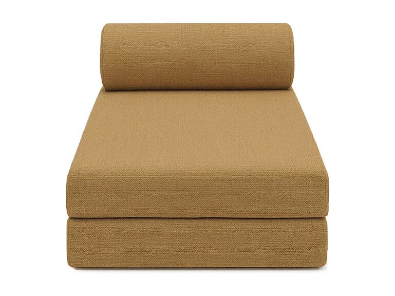 Canapé d'angle modulable et convertible 5 places - Tissu tweed - Jaune