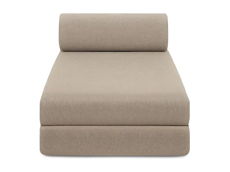 Canapé d'angle modulable et convertible 5 places - Tissu lisse - Taupe