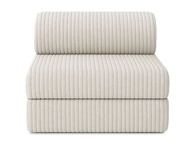 Canapé droit modulable et convertible 3 places - Velours côtelé XL - Blanc