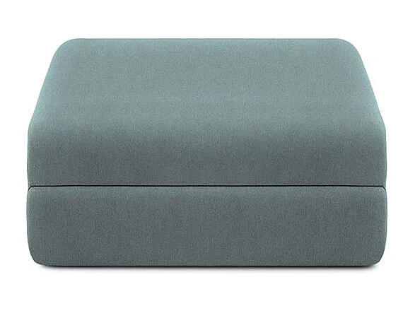 Canapé d'angle modulable et convertible 6 places - Tissu lisse - Bleu vert