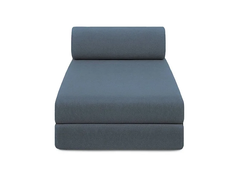 Canapé d'angle modulable et convertible 6 places - Tissu lisse - Bleu