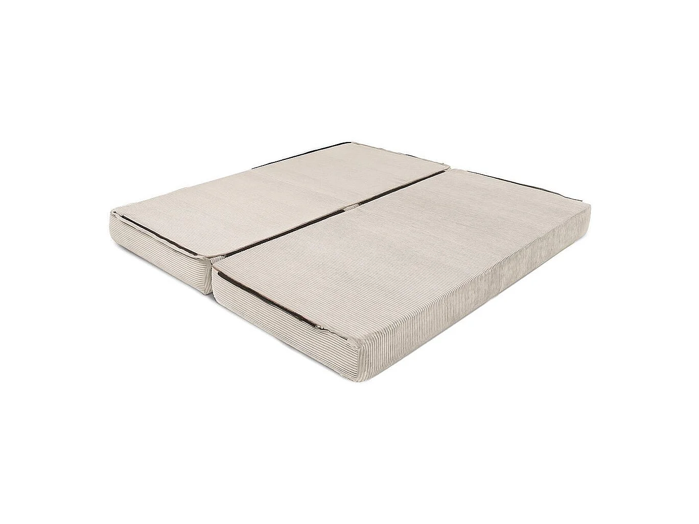 Canapé droit modulable et convertible 3 places - Velours côtelé - Blanc