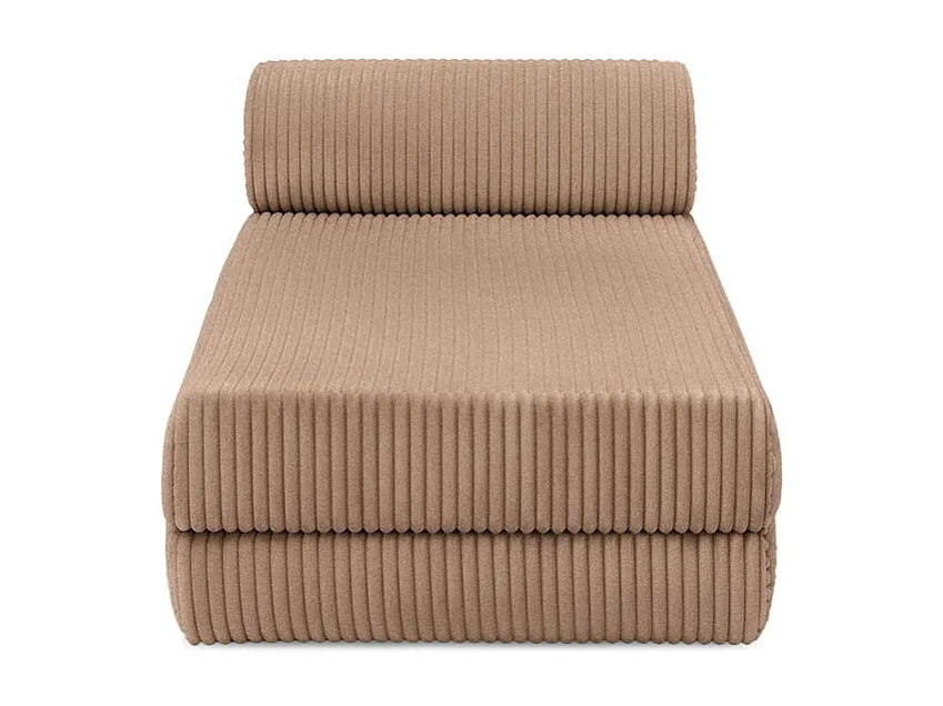 Canapé d'angle modulable et convertible 5 places - Velours côtelé XL - Marron