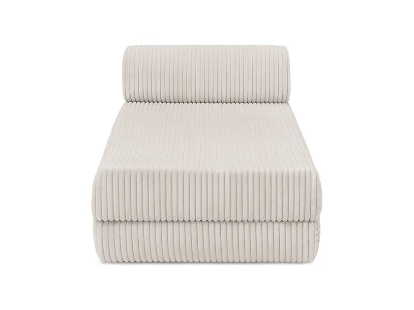 Canapé d'angle modulable et convertible 6 places - Velours côtelé XL - Blanc