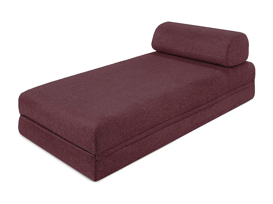Canapé d'angle modulable et convertible 5 places - Tissu lisse - Rouge