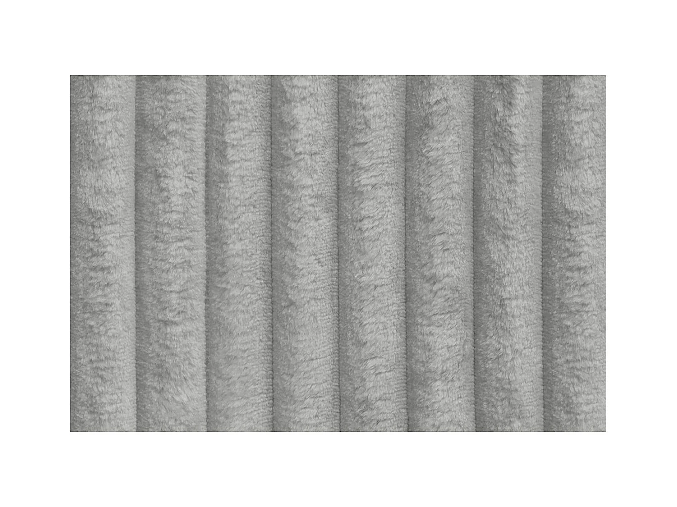 Canapé droit modulable et convertible 5 places - Velours côtelé XL - Gris clair