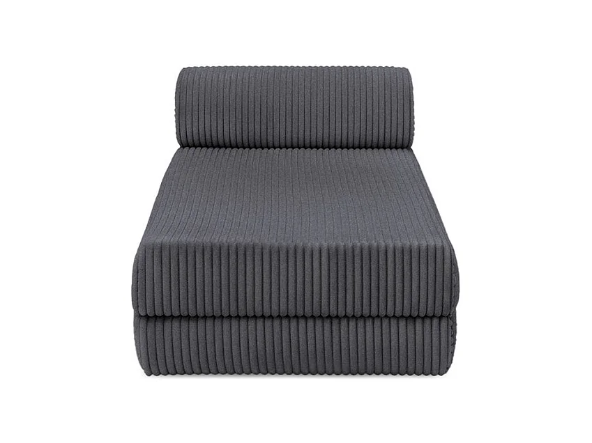 Canapé d'angle modulable et convertible 6 places - Velours côtelé XL - Gris