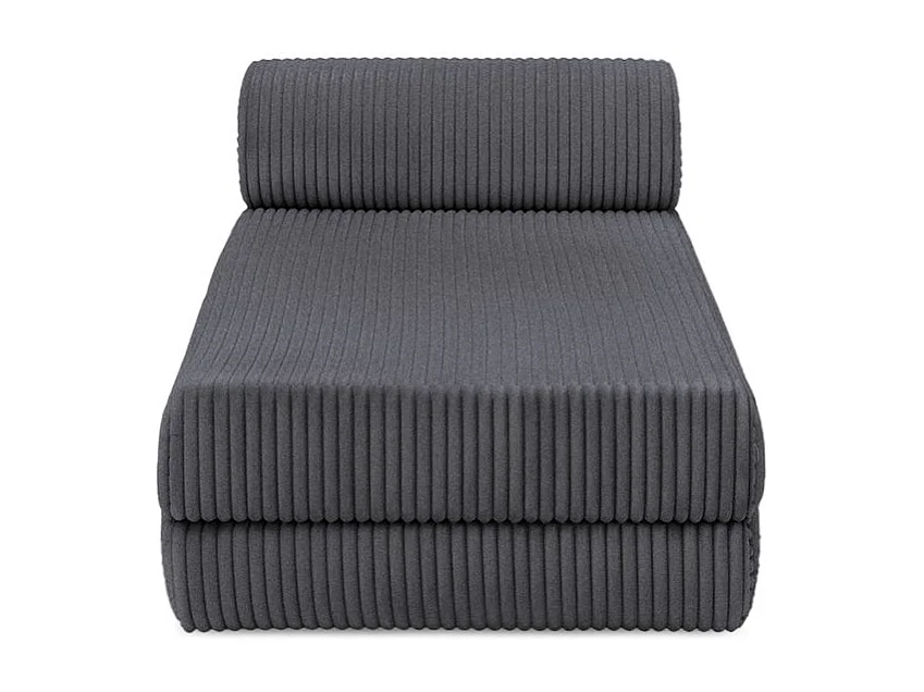 Canapé d'angle modulable et convertible 6 places - Velours côtelé XL - Gris