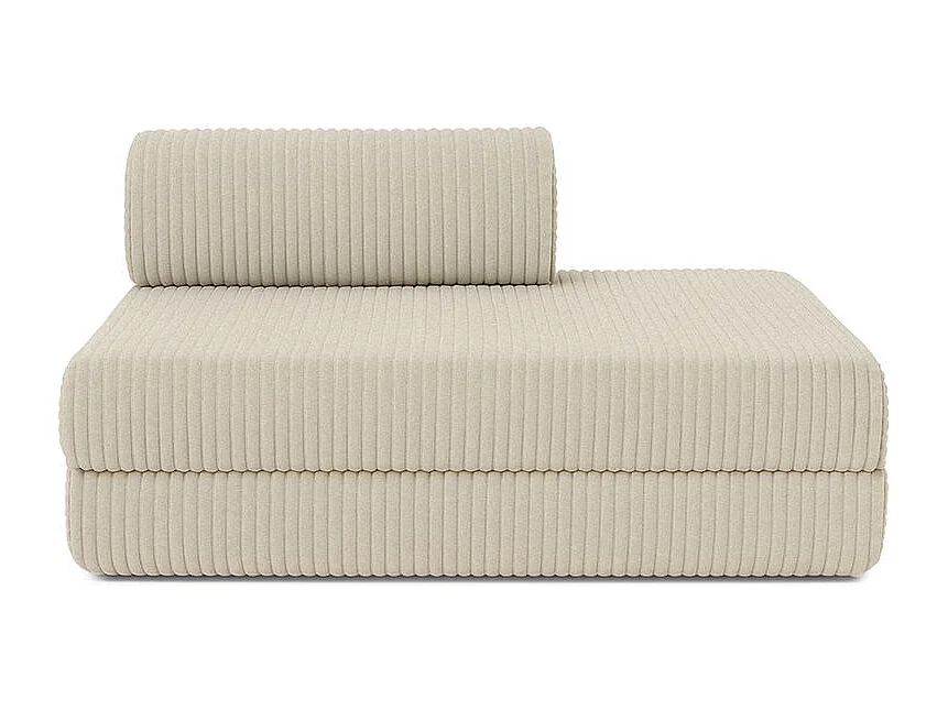 Canapé droit modulable et convertible 3 places - Velours côtelé XL - Beige