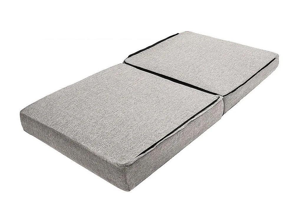 Canapé d'angle modulable et convertible 4 places - Tissu lisse - Gris clair