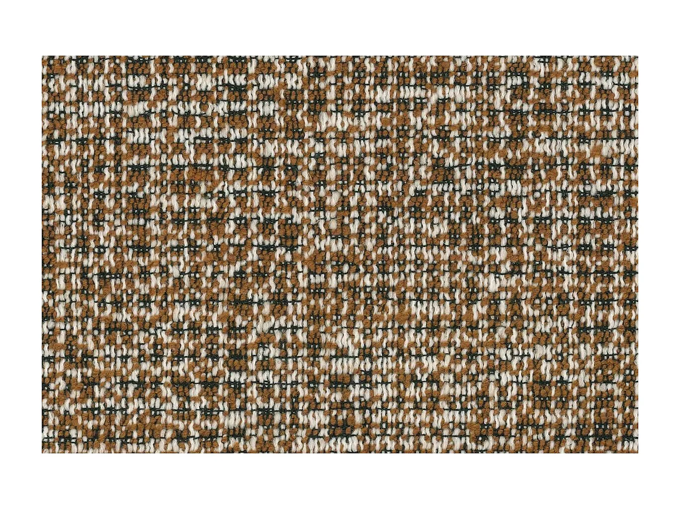 Canapé droit modulable et convertible 3 places - Tissu tweed - Marron