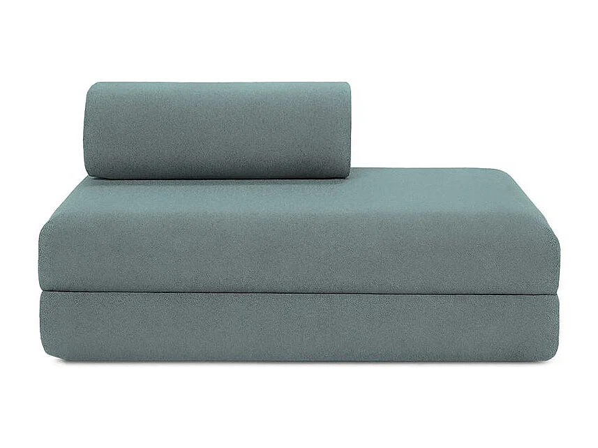 Canapé droit modulable et convertible 3 places - Tissu lisse - Bleu vert