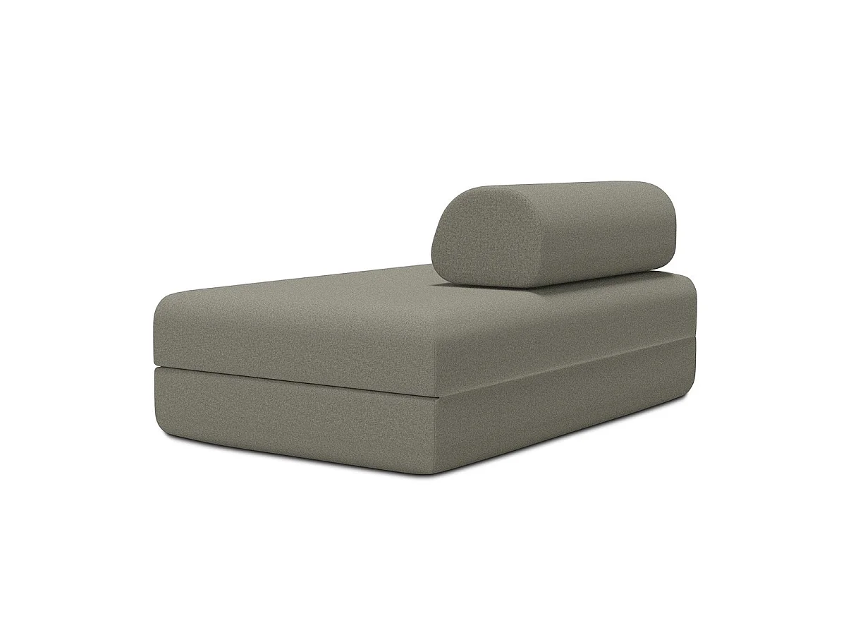 Canapé droit modulable et convertible 2 places - Tissu lisse - Taupe