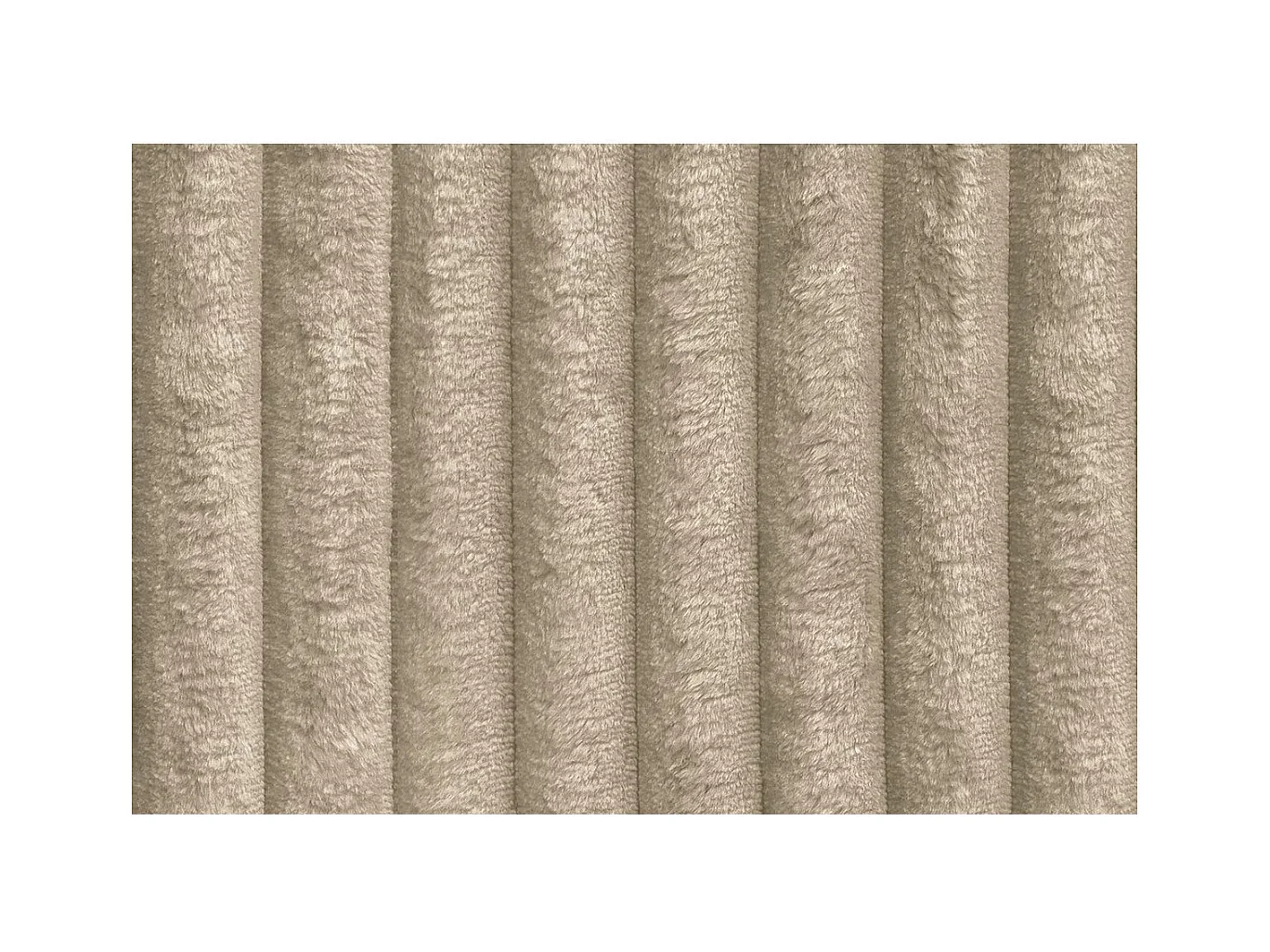 Canapé droit modulable et convertible 4 places - Velours côtelé XL - Taupe