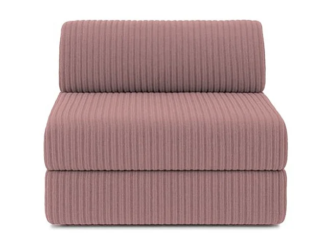 Canapé d'angle modulable et convertible 6 places - Velours côtelé XL - Rose
