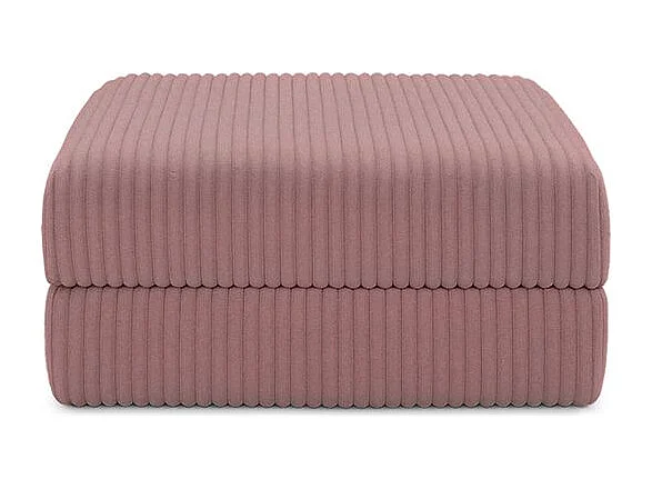 Canapé d'angle modulable et convertible 6 places - Velours côtelé XL - Rose