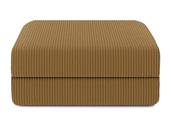 Canapé d'angle modulable et convertible 6 places - Velours côtelé - Jaune