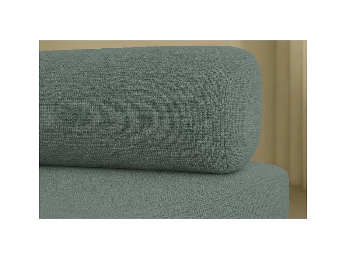 Canapé droit modulable et convertible 2 places - Tissu lisse - Bleu vert
