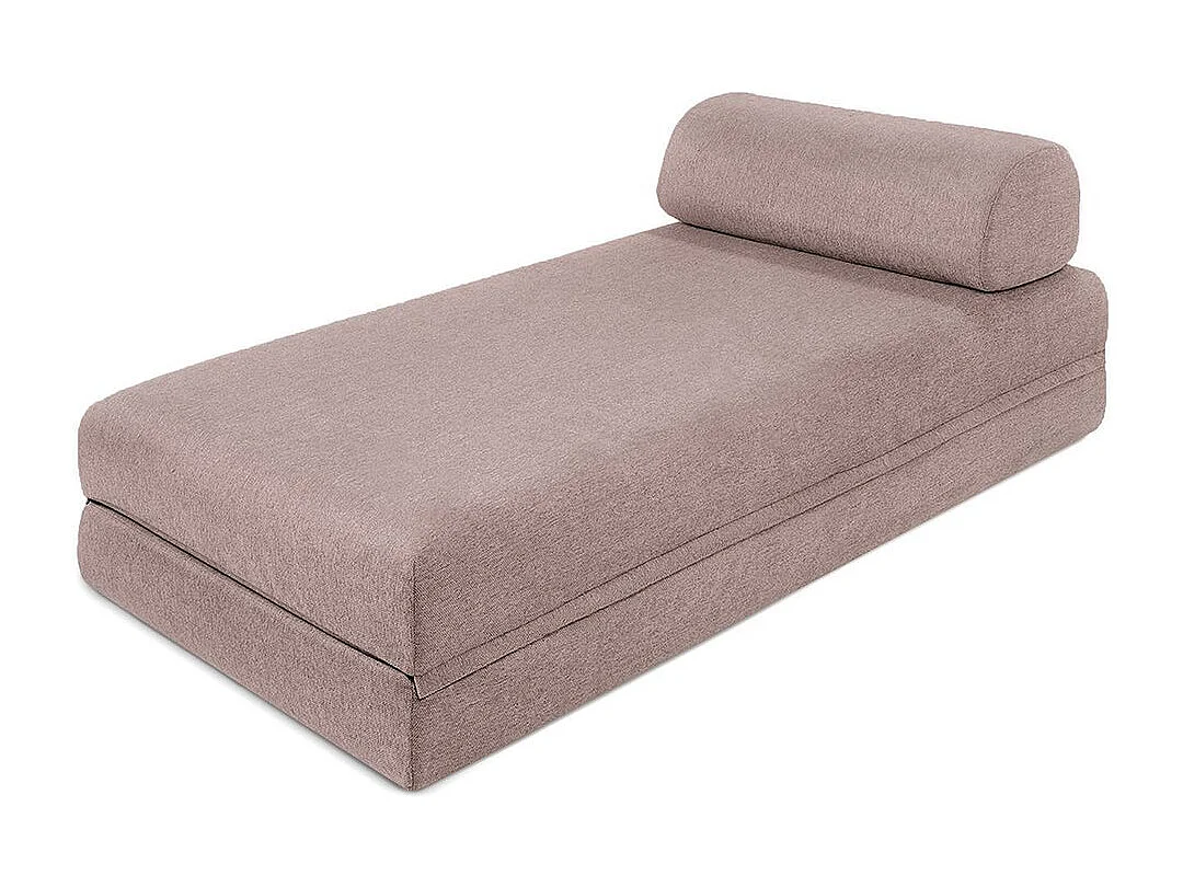 Canapé d'angle modulable et convertible 5 places - Tissu lisse - Rose