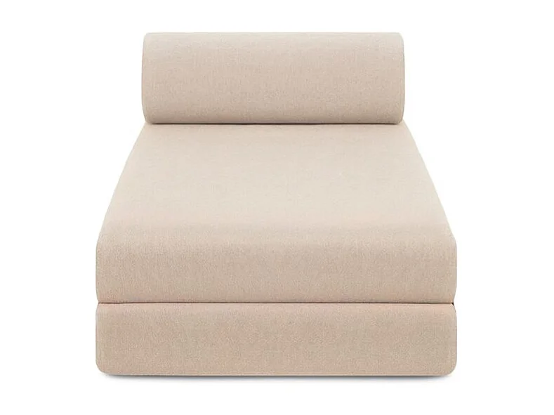 Canapé d'angle modulable et convertible 6 places - Tissu lisse - Beige
